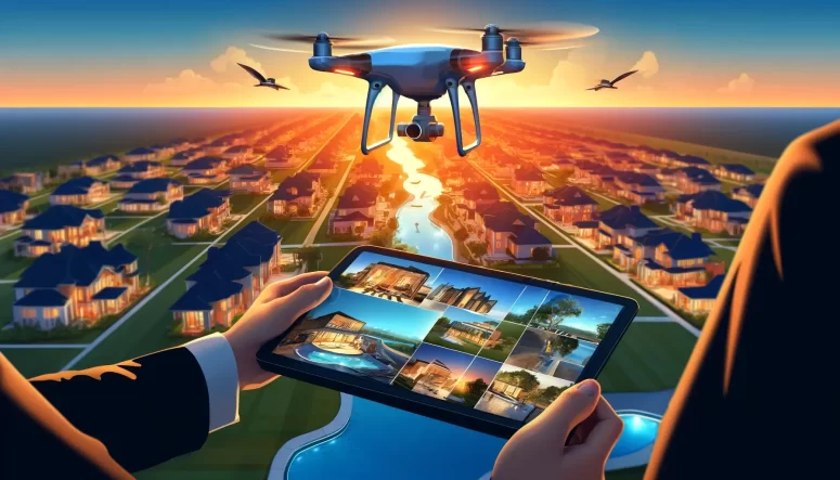 Drone photography for real estate illustration